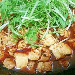 水菜の麻婆豆腐